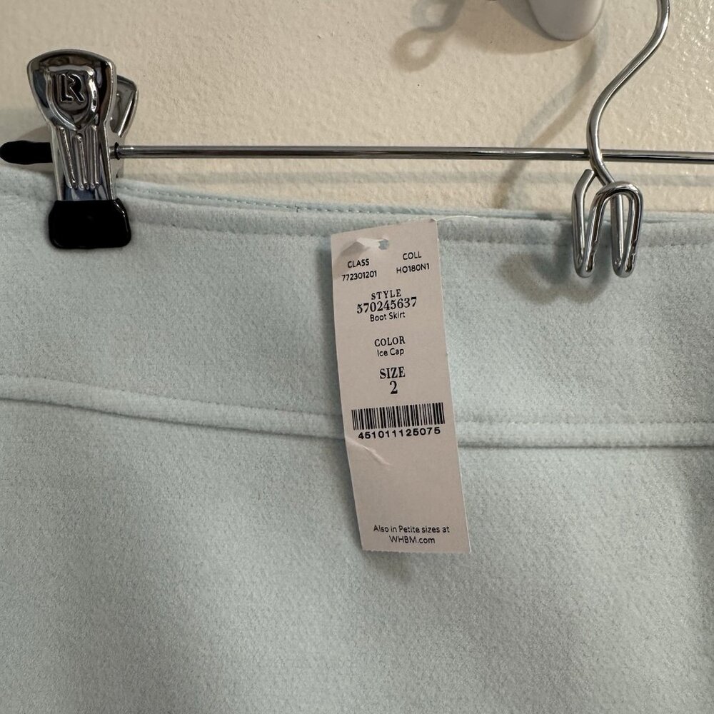 White House Black Market Light Blue Mini Skirt - Picture 2 of 8